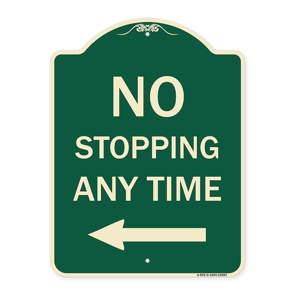 Signmission No Stopping Anytime with Arrow Heavy-Gauge Aluminum Architectural Sign, 24" x 18", G-1824-23582 A-DES-G-1824-23582 - main